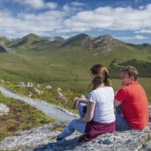 Connemara National Park Diamond Hill Hiking Couple Resting